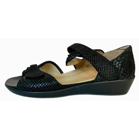 ZIERA Super Soft DOXIE Suede Adjustable Black COMFORT Strappy ARCH SUPPORT Sz 6 - Picture 4 of 16